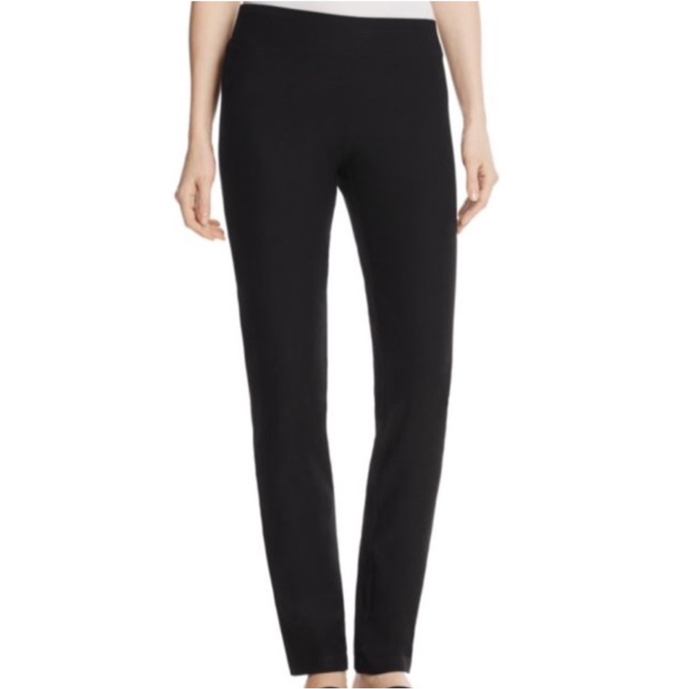 Eileen Fisher NWT Black Wool Viscose Bi-stretch Slim Leg Pants Side Zip‎ Size 10